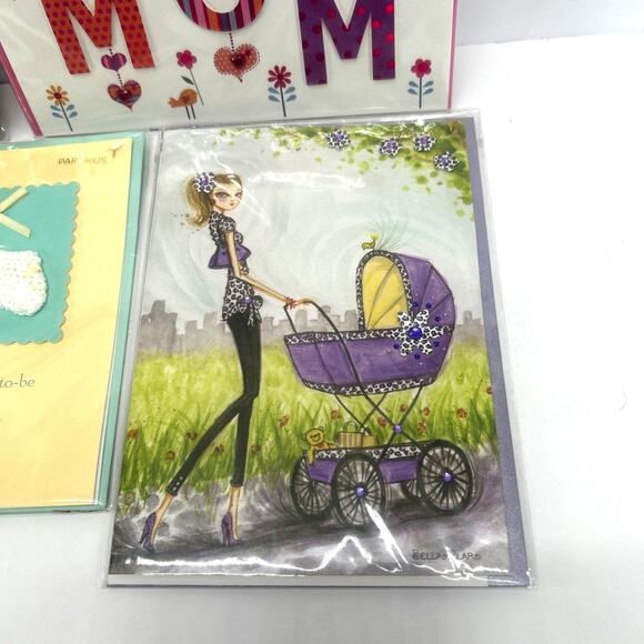 Lot of 5 Papyrus Mother's Day Cards, for Mom, Mommy to be, New Mom 3d new - Picture 7 of 13